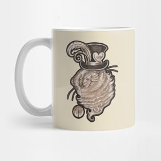 Ferret In A Top Hat - Black Outlined Version Mug